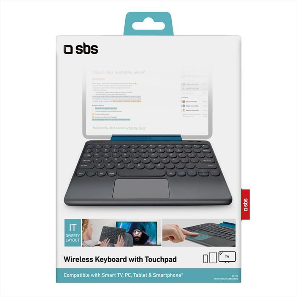 "SBS - Universal Bluetooth Keyboard TAUNITOUCHKEYBOARDS-Nero"