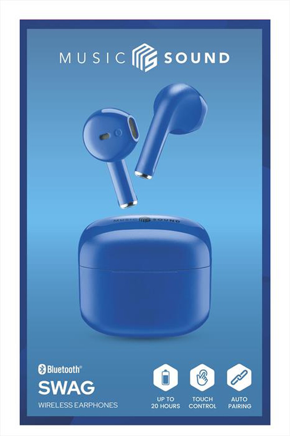 Immagine del prodotto MUSIC SOUND - Auricolare bluetooth TWS SWAG MS-Blu