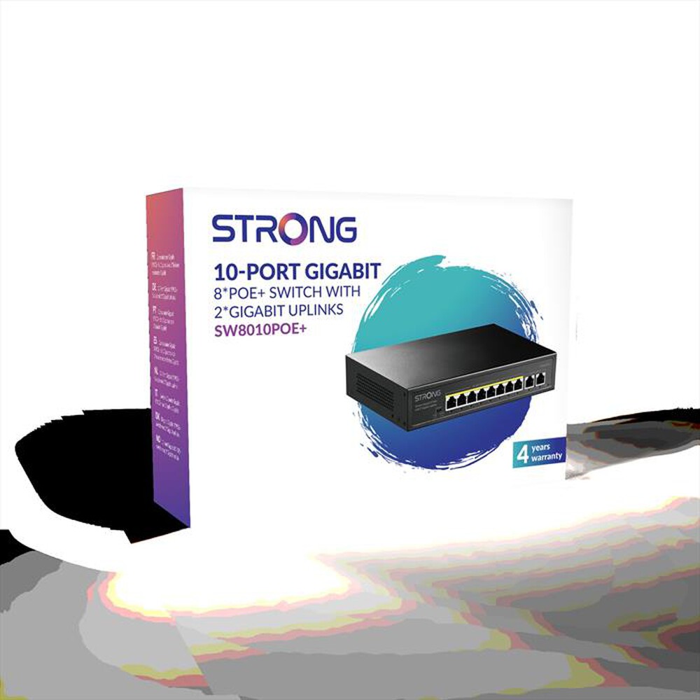 Immagine del prodotto STRONG - Switch Gigabit PoE+ a 10 porte 8P+2UPLINK ETHER-Nero