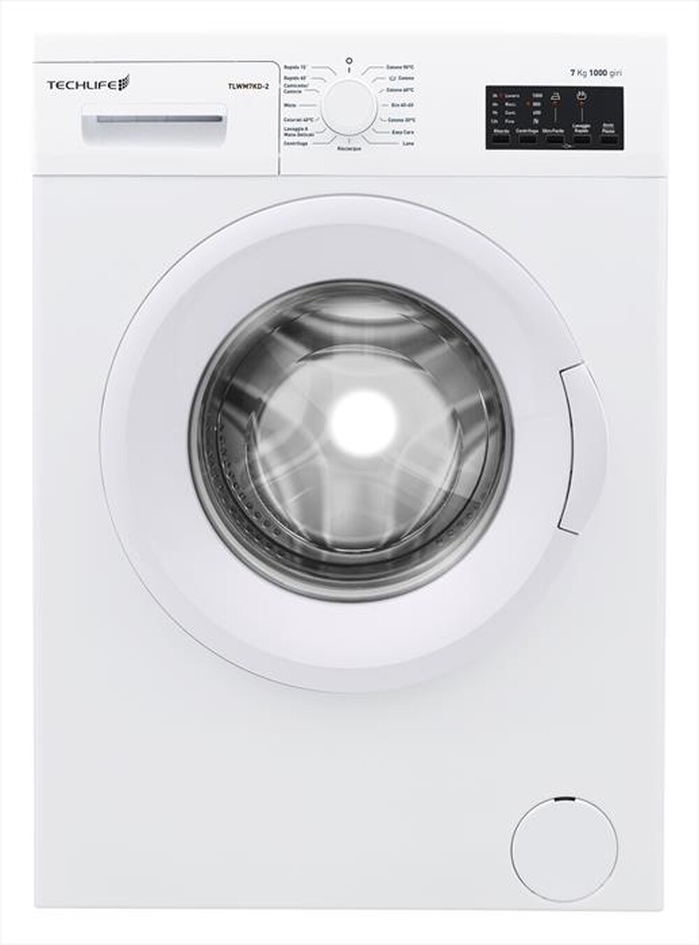 "TECHLIFE - Lavatrice TLWM7KD-2 7 Kg Classe D-Bianco"
