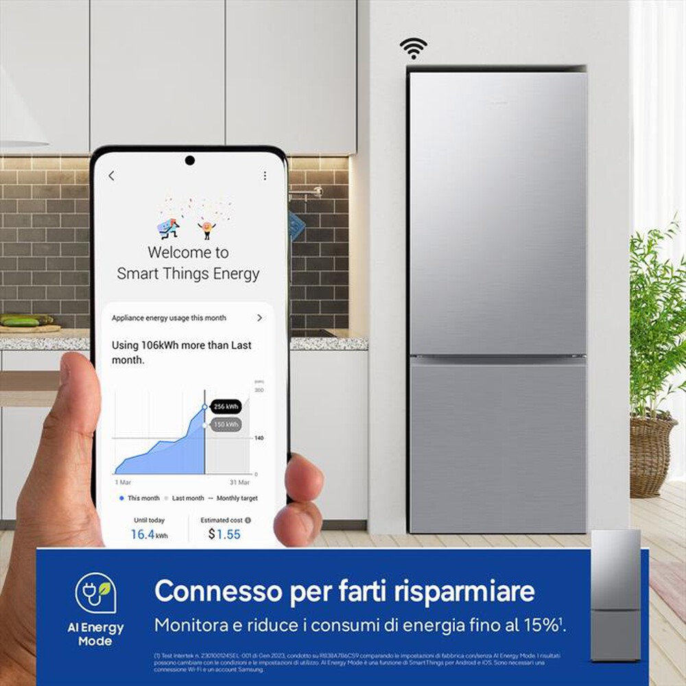 Immagine del prodotto SAMSUNG - Frigorifero combinato RB53DG706CS9EF ClasseC 538lt-Metal Inox