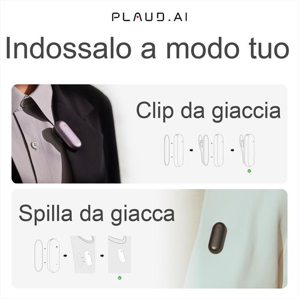 Immagine del prodotto PLAUD - Registratore Vocale AI PLAUD NOTEPIN-Grigio