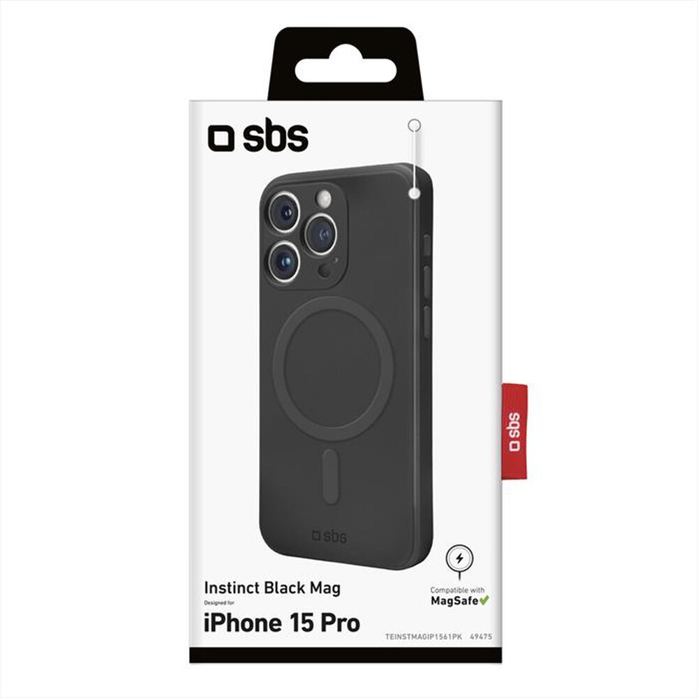 "SBS - Cover TEINSTMAGIP1561PK per iPhone 15 Pro-Nero"