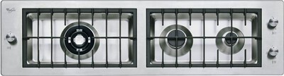 WHIRLPOOL - Piano cottura a gas 3 fuochi AKM294/IX 116 cm-Acciaio inossidabile