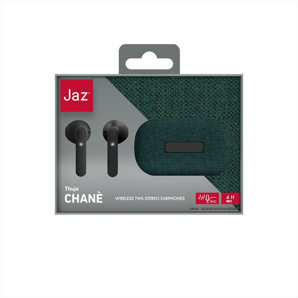 "JAZ - Auricolare bluetooth TEJZEARTWSTISSUEBTDG-Nero"
