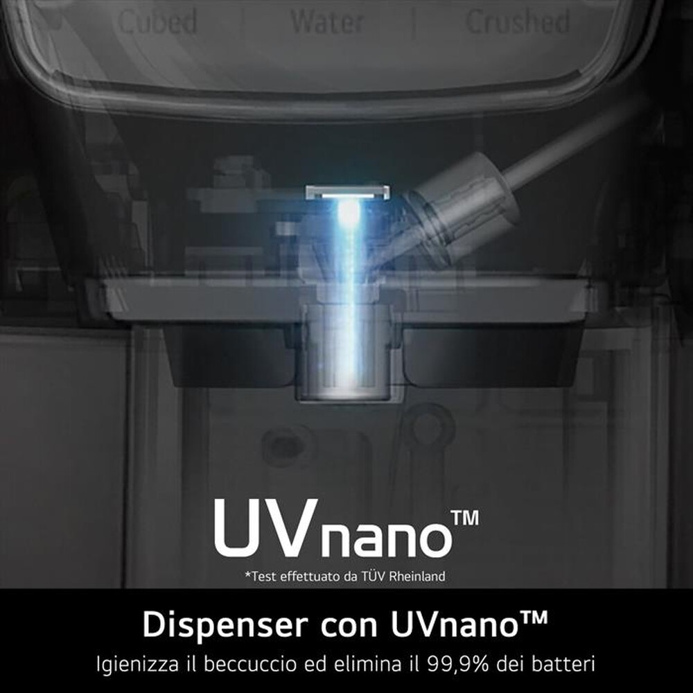 "LG - Frigorifero side by side GSLV91MBAC Classe C 635L-Acciaio inossidabile"