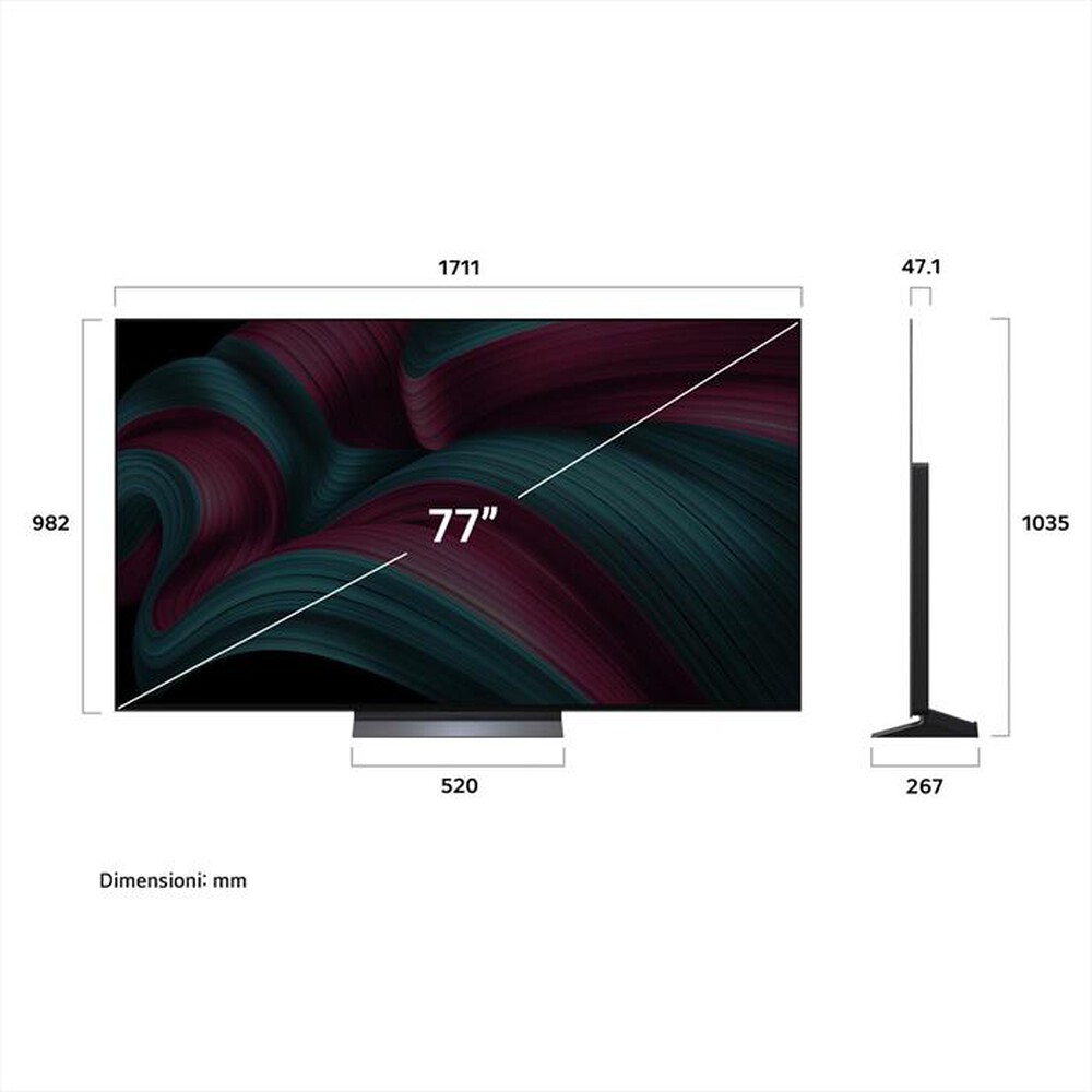 "LG - Smart TV OLED UHD 4K 77\" OLED77C55LA-Black"
