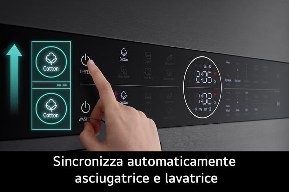 "LG - Lavasciuga WASHTOWER WT1210BBF 12/10 Kg Classe A-Platinum Black"
