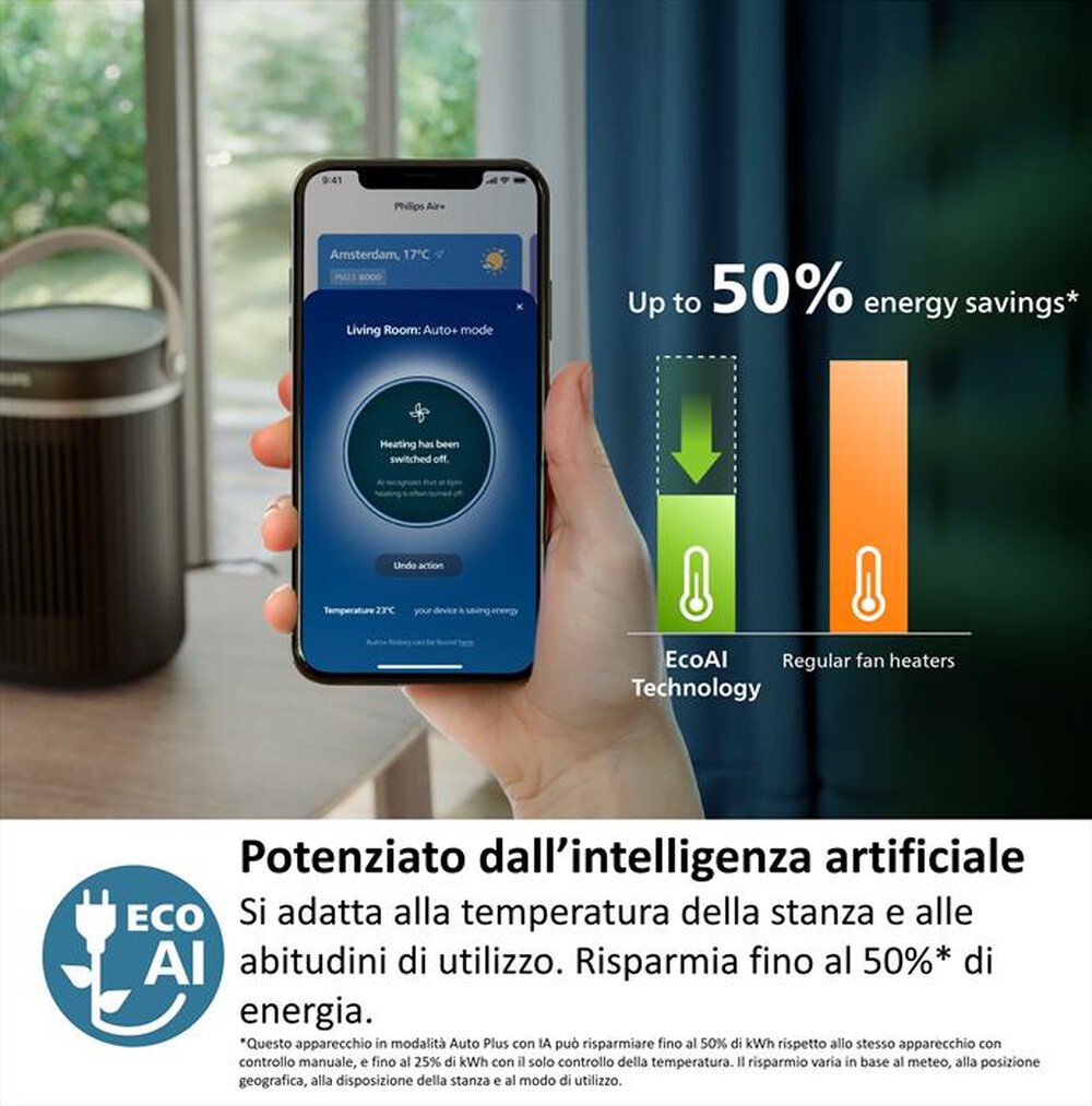 Immagine del prodotto PHILIPS - Termoventilatore SERIE 3000 CX3120/01-Nero