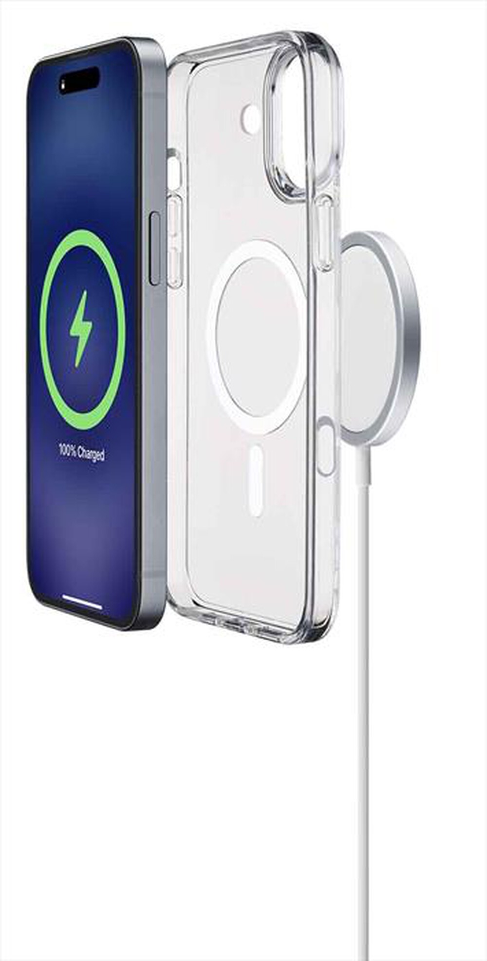 "CELLULARLINE - Cover GLOSS MAG per iPhone 16-Transparent"
