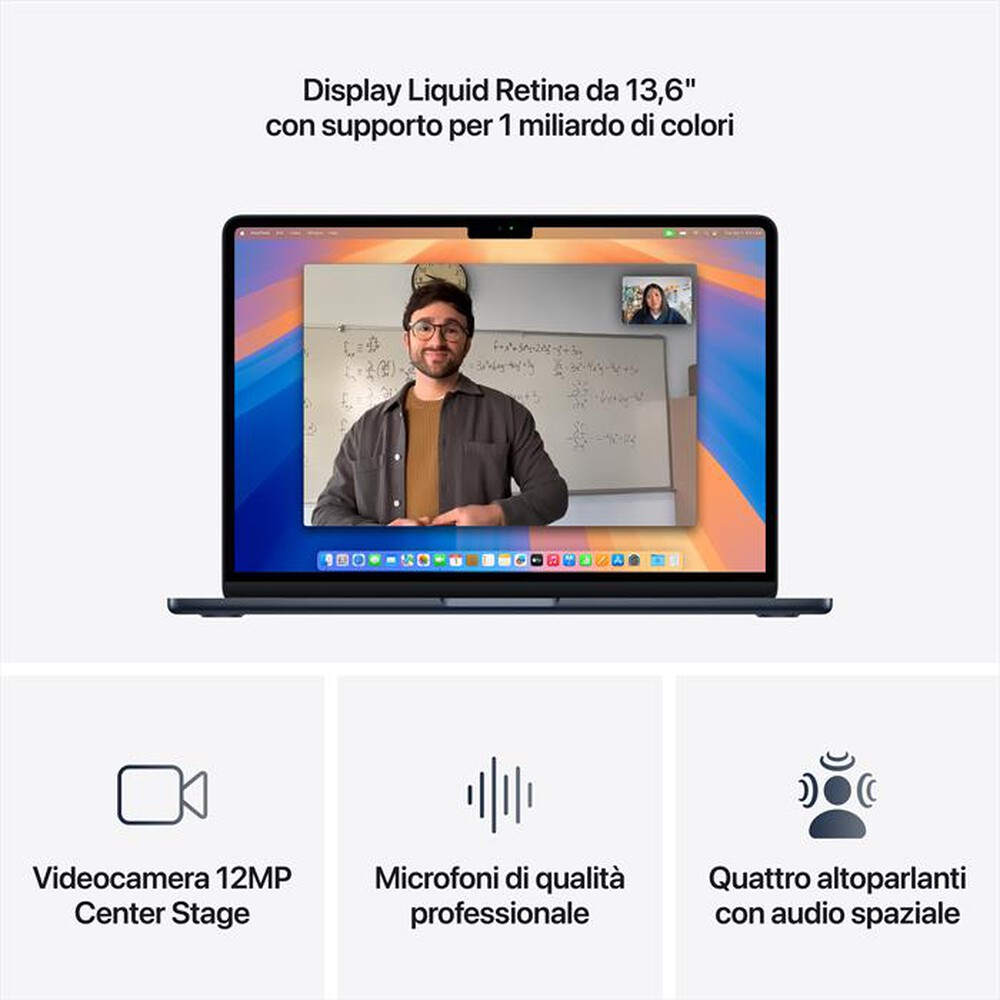 "APPLE - MacBook Air 13'' M4 10 CPU 8 GPU 16GB 256GB SSD-Mezzanotte"
