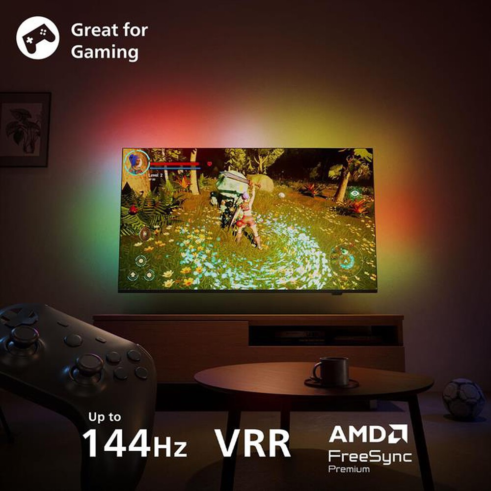 "PHILIPS - Smart TV Q-LED UHD 4K 43\" 43PUS9010/12-Black"
