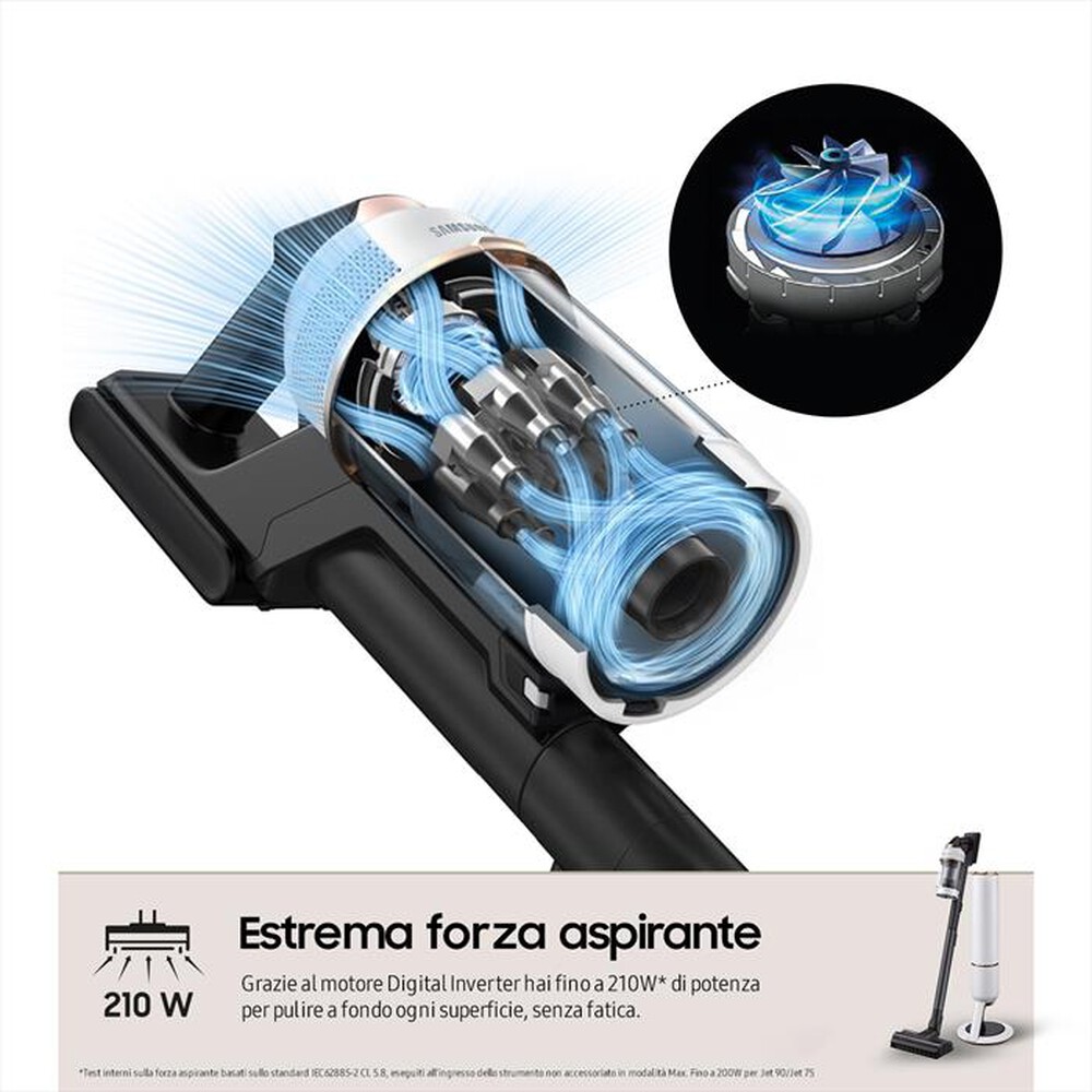 Immagine del prodotto SAMSUNG - Scopa elettrica BESPOKE JET 2.0 PET VS20B95823W-Misty White