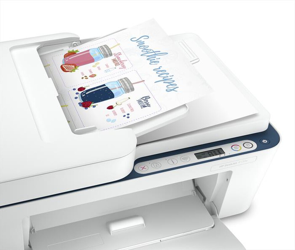 "HP - Multifunzione DESKJET PLUS 4130E con Instant Ink-Bianca"