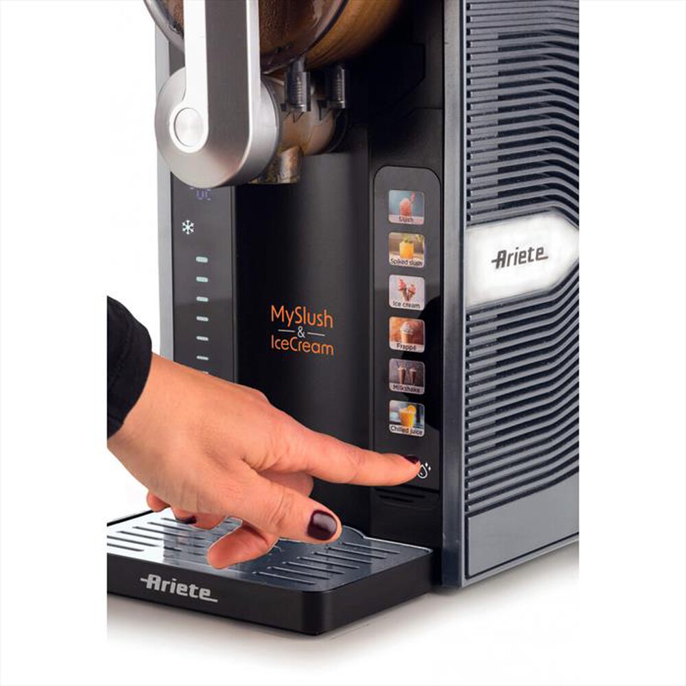 Immagine del prodotto ARIETE - Macchina granite e gelati 655 MYSLUSH & ICECREAM-Acciaio inox, Nero