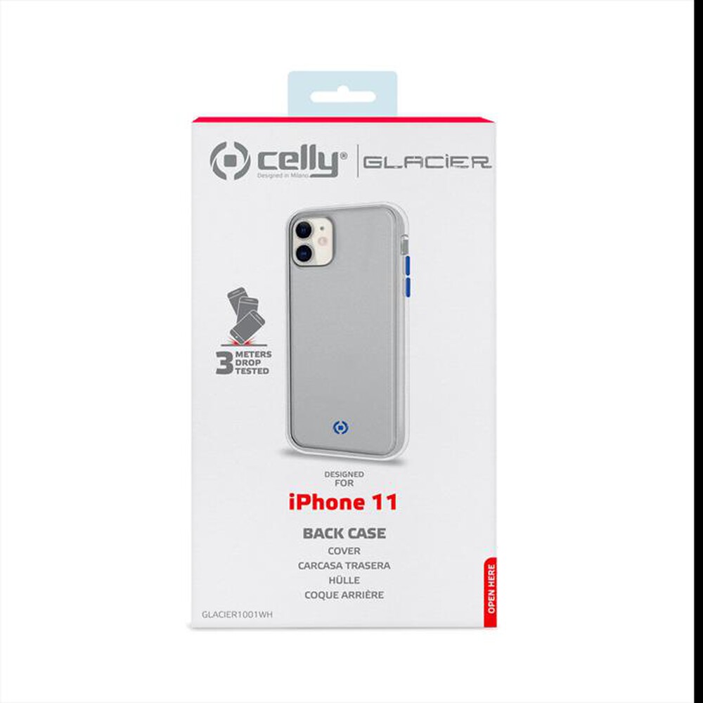 "CELLY - GLACIER1001WH-GLACIER  IPHONE 11-Bianco/TPU+Policarbonato"