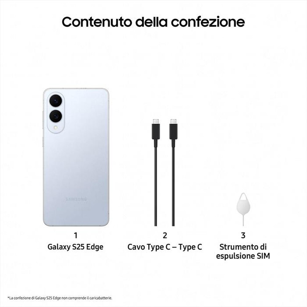 Immagine del prodotto SAMSUNG - Galaxy S25 Edge 12+256GB-Titanium Icyblue