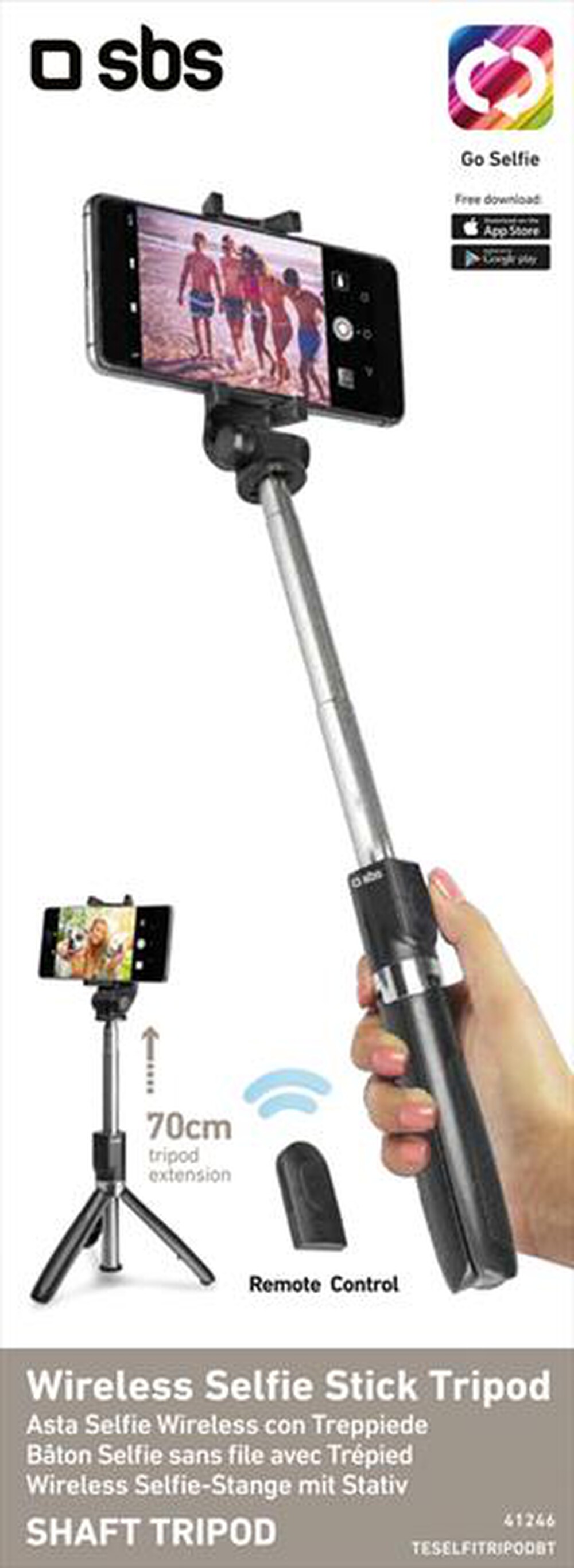 "SBS - Tripod-Asta Selfie Bluetooth con tripiede"