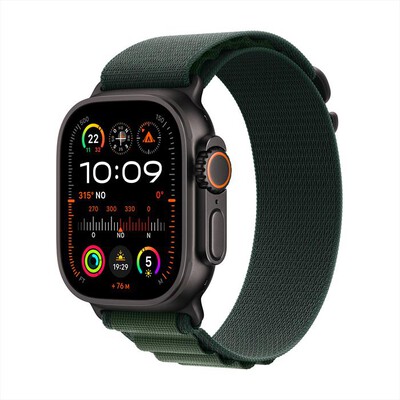 APPLE - Watch Ultra 2 GPS + Cellular 49mm Titanio-Nero - Alpine Loop Verde - L