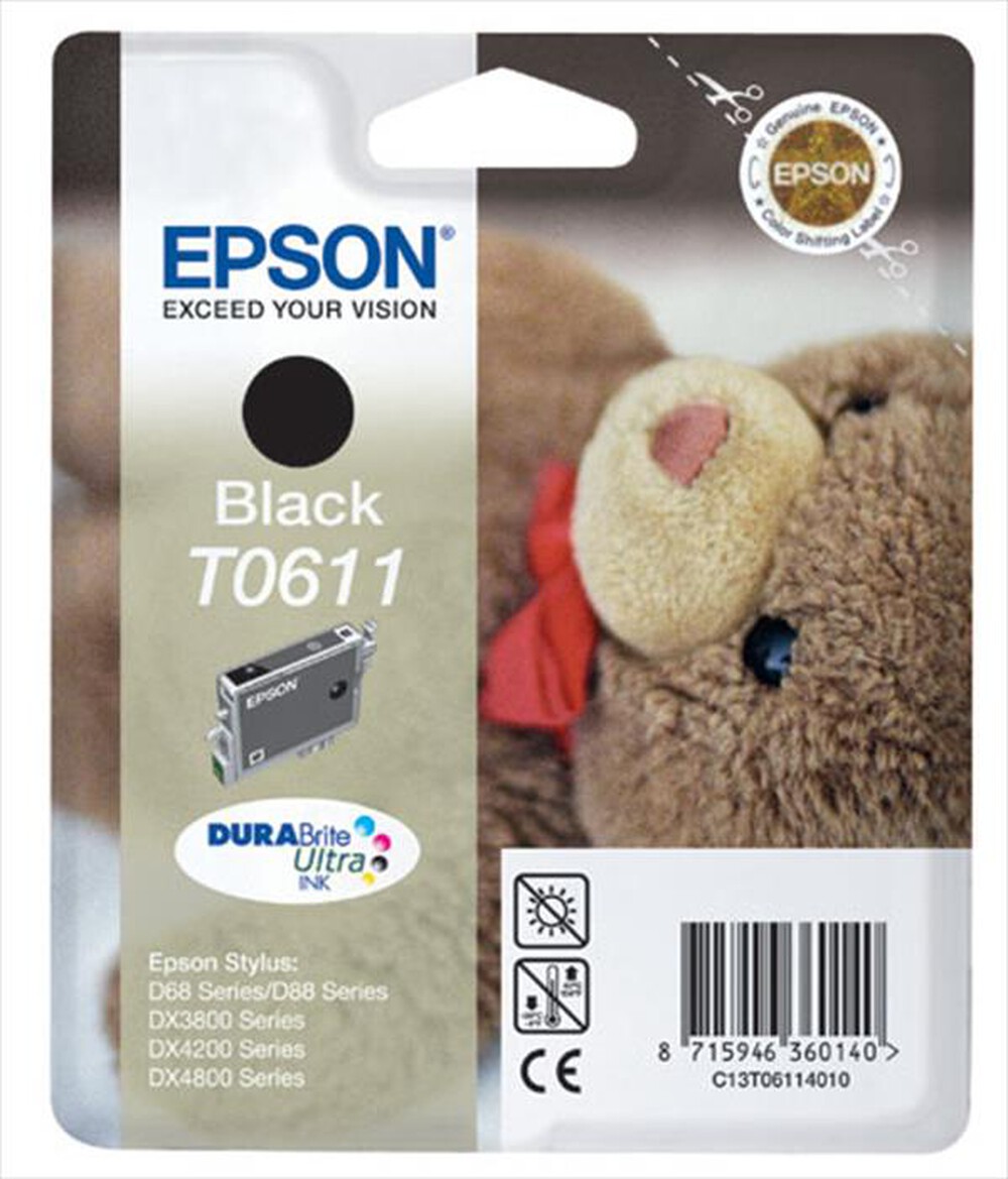 "EPSON - Cartuccia Epson Nero C13T06114020"