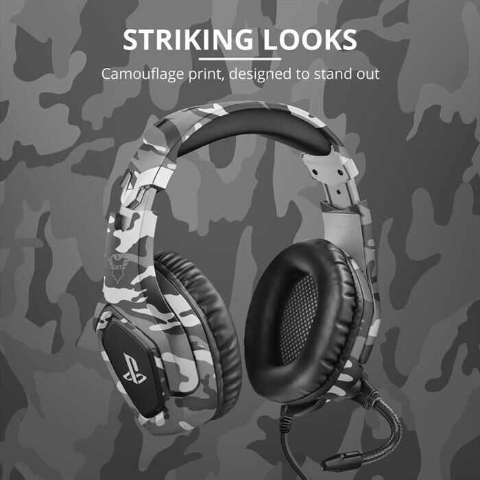 TRUST - GXT 488 FORZE-G PS4 HEADSET-Grey Camouflage | Euronics