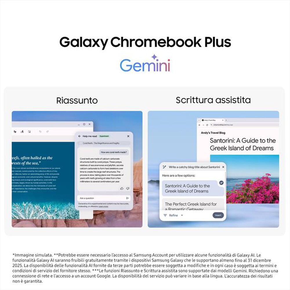 Immagine del prodotto SAMSUNG - CHROMEBOOK PLUS XE550XGA-KC1IT-Silver