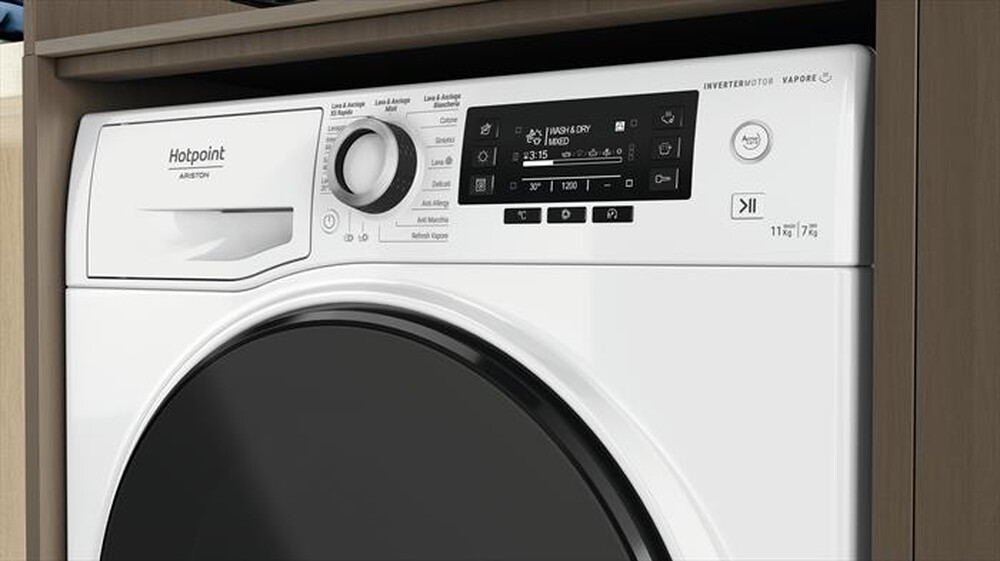 "HOTPOINT ARISTON - Lavasciuga NDD 11726 DA IT 11/7 Kg Classe A-Bianco"