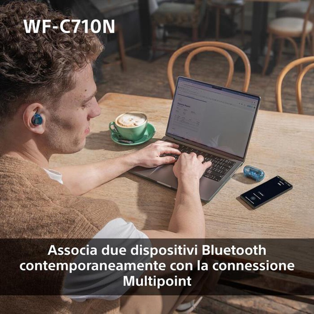 Immagine del prodotto SONY - Cuffie True Wireless WFC710NL.CE7-Glass Blue