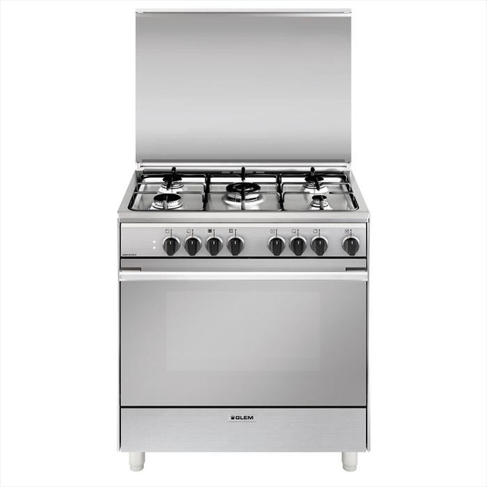 "GLEM GAS - Cucina a gas U865MI6 Classe A-INOX"