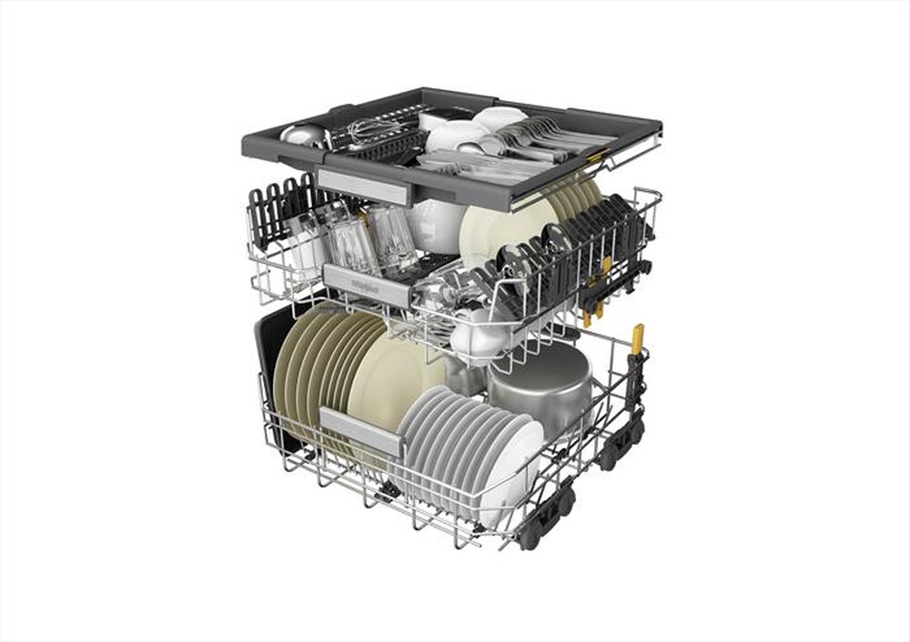 "WHIRLPOOL - Lavastoviglie MAXISPACE W7F HS41 X Classe C 15 cop-Stainless steel"