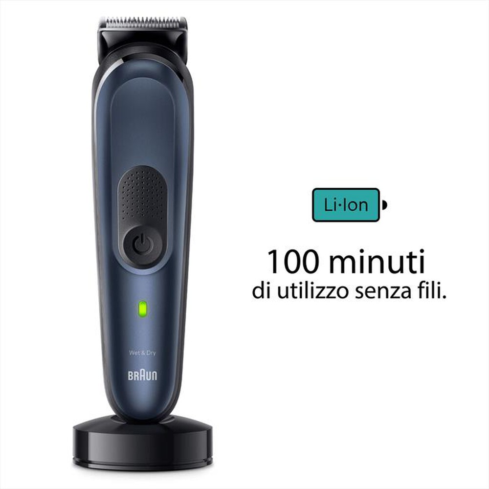 "BRAUN - Regolabarba SERIES 7 MGK7421-Black / Deep Blue"