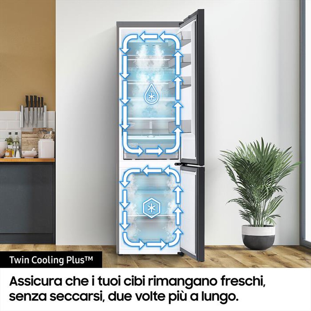 "SAMSUNG - Frigorifero combinato RB38A7B6BB1/EF BESPOKE-Black Matte"