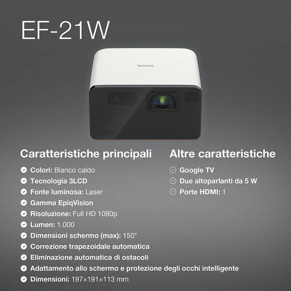 Immagine del prodotto EPSON - Videoproiettore V11HB35040-Bianco