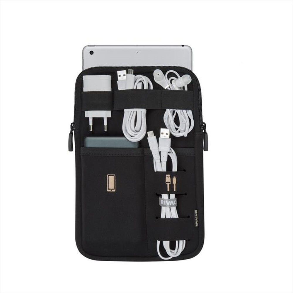 "RIVACASE - 5612 ORGANIZER DA VIAGGIO DA 7-8\" NERO-Nero"