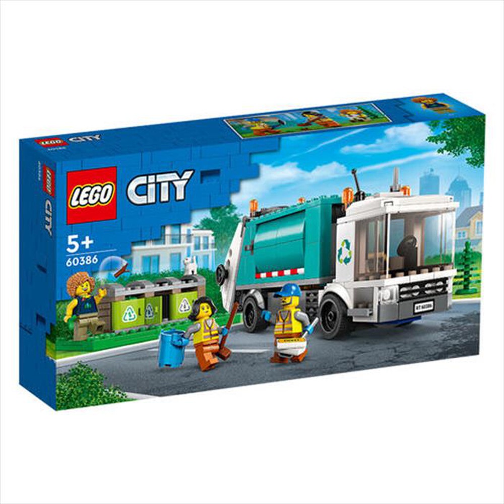 "LEGO - CITY CAMION PER IL RICICLAGGIO DEI RIFIUTI - 60386-Multicolore"