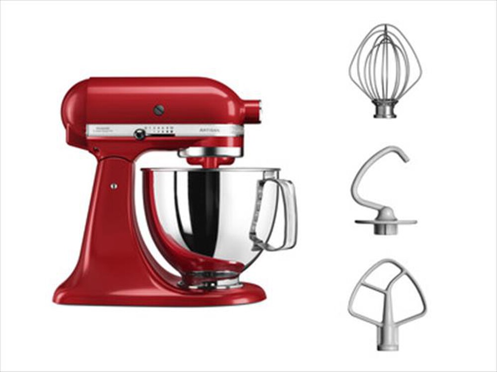 "KITCHENAID - 5KSM125EER Artisan-Rosso Imper./Zinco Pressofuso"