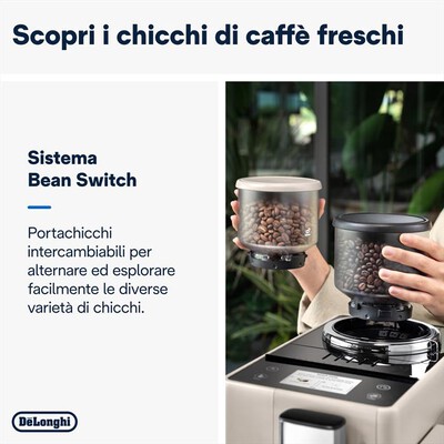 DE LONGHI - Macchina da caff&egrave; automatica RIVELIA EXAM440.55.BG-Beige (sand beige)