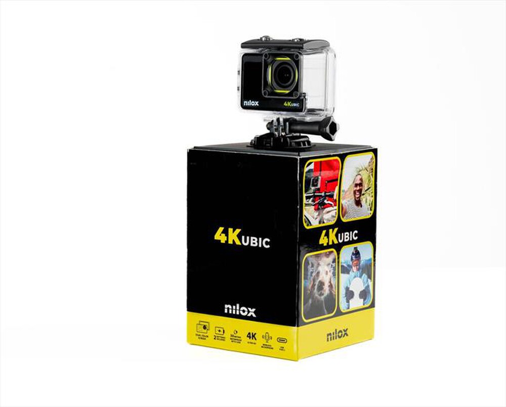 "NILOX - Action cam 4KUBIC-NERO/GIALLO"