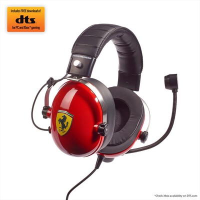 THRUSTMASTER - Cuffia gamer T.RACING SCUDERIA FERRARI EDITION DTS-Rosso