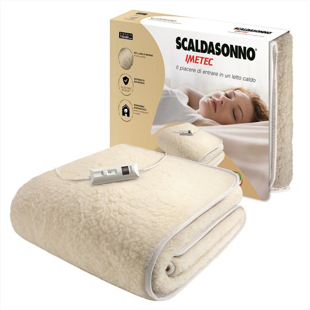 "IMETEC - COMFORT 2T 50% LANA E MERINO 150X80-bianco"