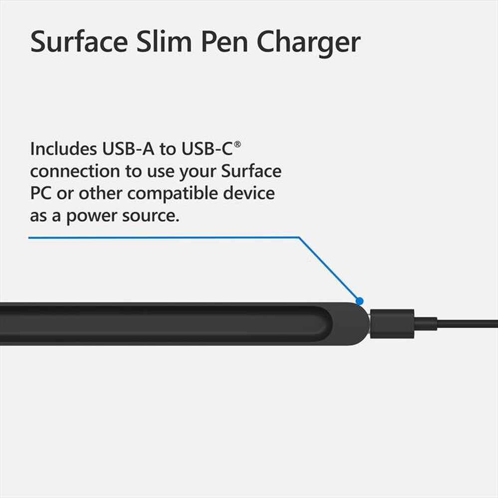 "MICROSOFT - SURFACE SLIM PEN CHARGER-Black"