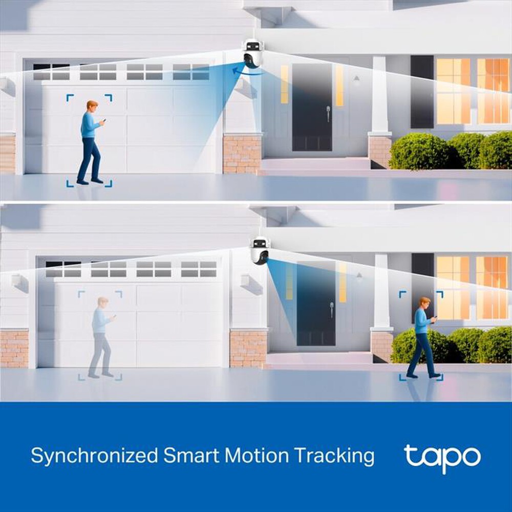 Immagine del prodotto TP-LINK - Telecamera sicurezza outdoor doppio obiettivo TC34-bianco