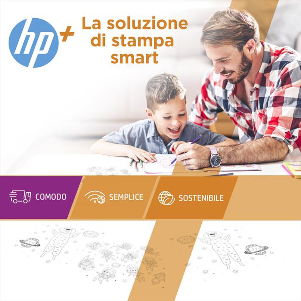 "HP - Multifunzione DESKJET PLUS 4110E con Instant Ink-Bianca"