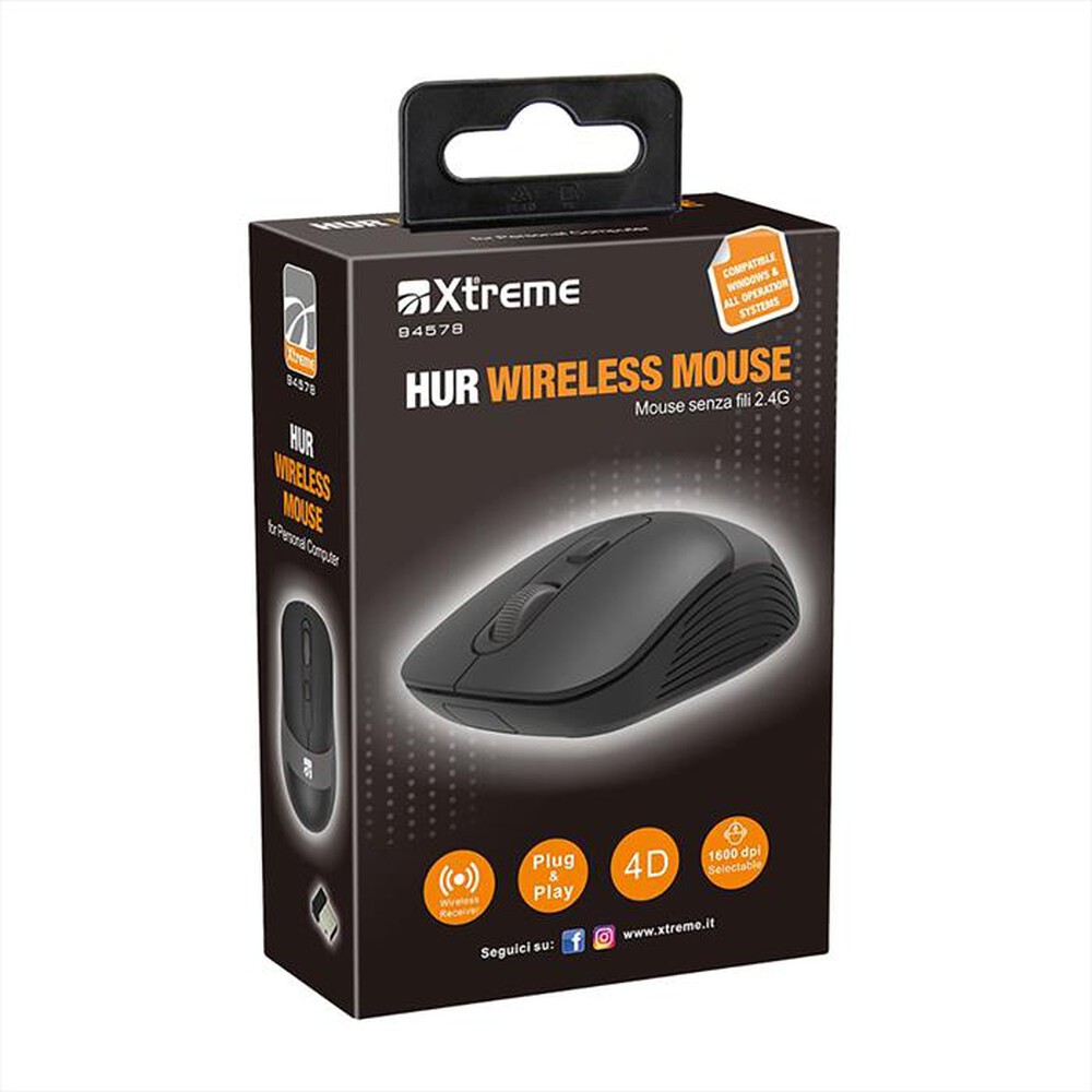 "XTREME - 94578 - Mouse USB ottico 3D-NERO"