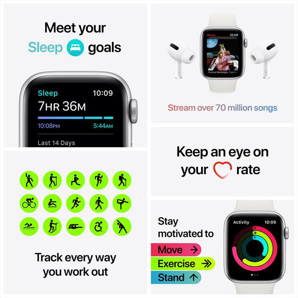 Immagine del prodotto APPLE - Watch Nike SE GPS+Cell 44mm Alluminio Silver-Argento
