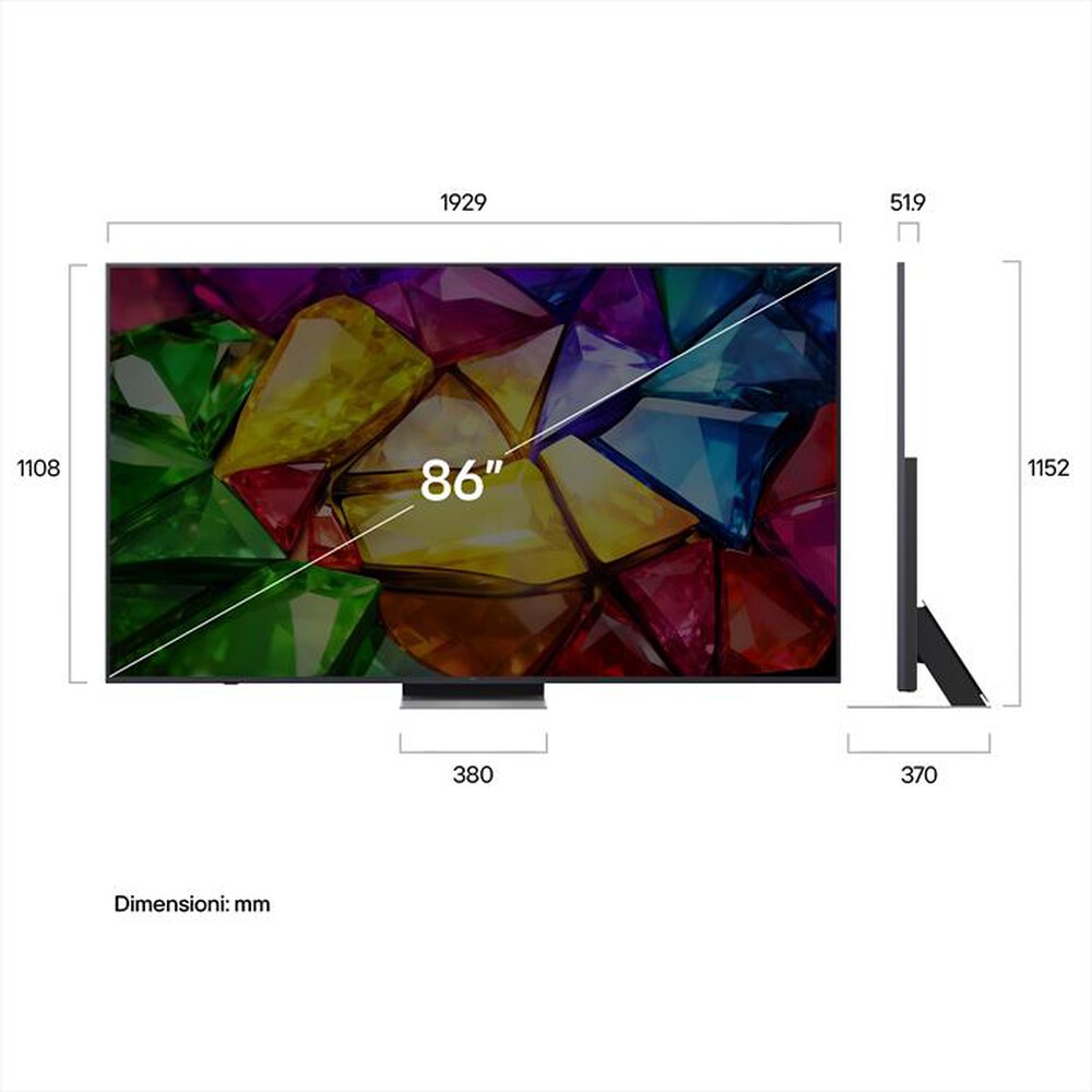 Immagine del prodotto LG - Smart TV Mini LED RGB 4K 86" PRO 86MRGB88B6B-Charcoal Black