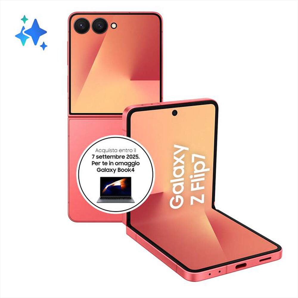 SAMSUNG - Galaxy Z Flip7 12+512GB-Coral Red