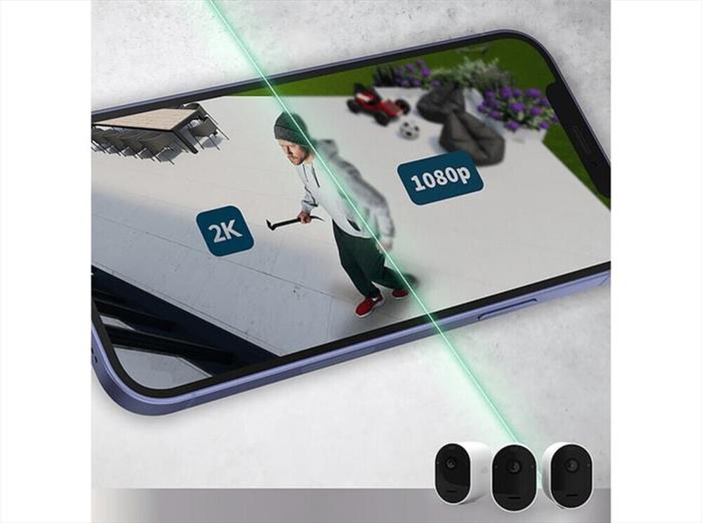 "ARLO - Videocamera di sicurezza Wifi PRO 5 PACK DA 3-BALCK"