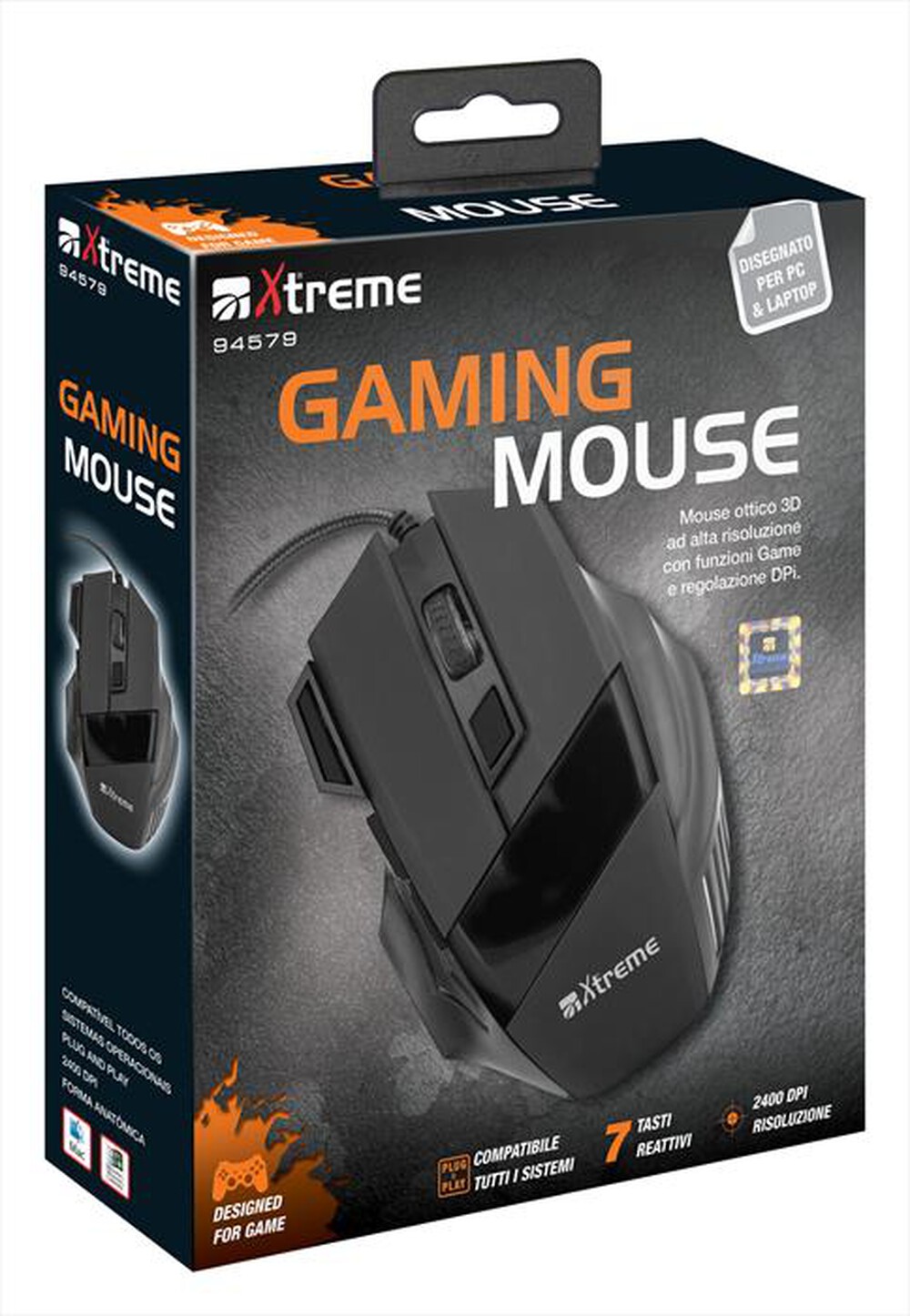 Immagine del prodotto XTREME - 94579 - Mouse gaming USB ottico 3D-NERO