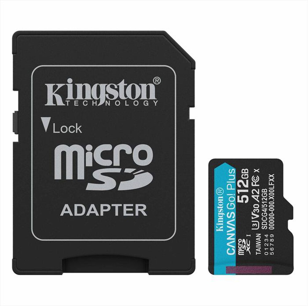 Immagine del prodotto KINGSTON - Supporto Micro SDXC 512GB 200MB/S A-Nero